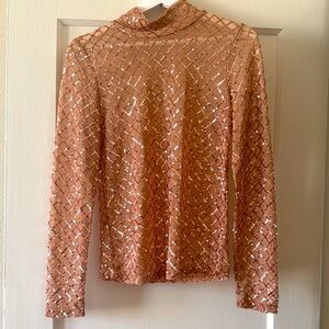 Beautiful Shiny ✨  Anthropologie Sequin Mesh Top.